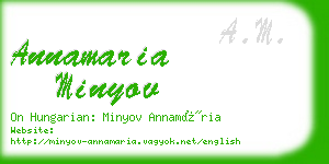 annamaria minyov business card